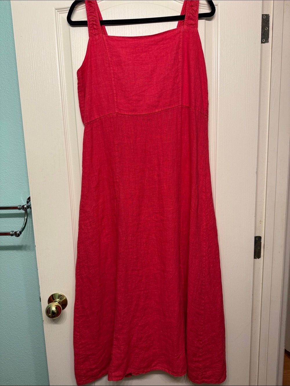 Women’s Raspberry Red Italian Linen Sleeveless Sundress